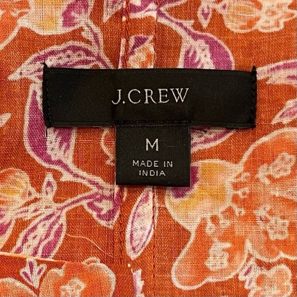 🔥 J Crew Ramie Tunic Top in Painted Block Print NWOT M - Picture 13 of 14